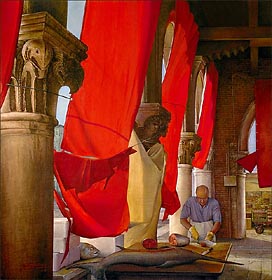 Pescheria Rialto, 2005, Oil and Egg Tempera on Canvas on Panel, 0.97 x 1.00 m